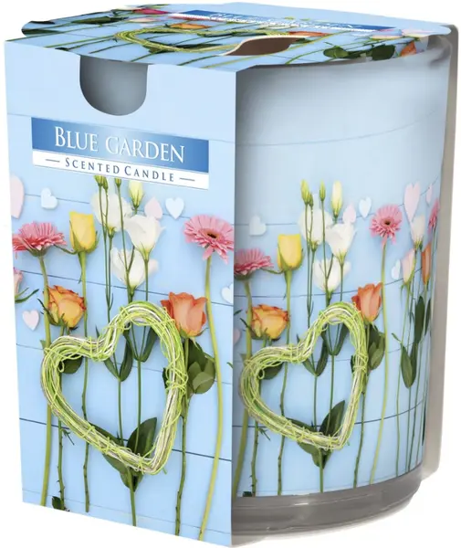 Lumânare parfumată Bispol Aura - Blue Garden, 100 g