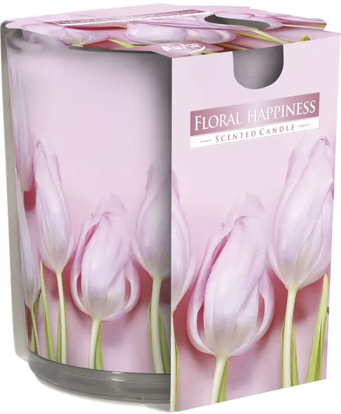 Lumânare parfumată Bispol Aura - Floral Happiness, 100 g