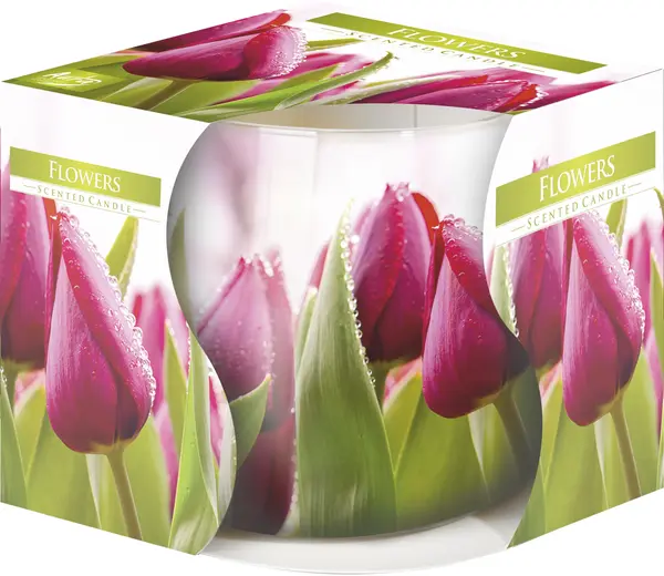 Lumânare parfumată Bispol Aura - Flori, 100 g