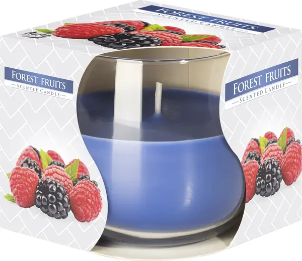 Lumânare parfumată Bispol Aura - Fructe de pădure, 130 g