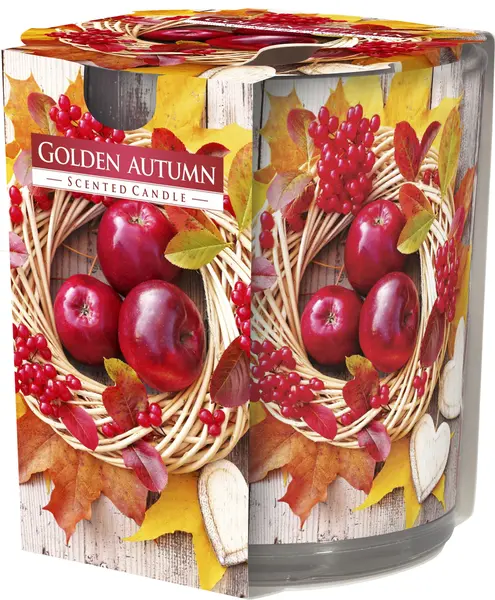 Lumânare parfumată Bispol Aura - Golden Autumn, 120 g