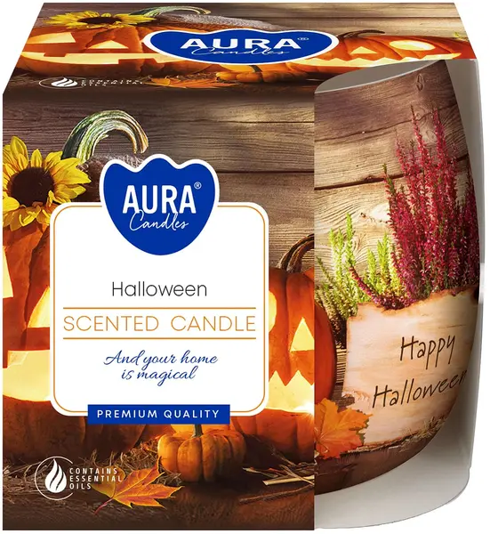 Lumânare parfumată Bispol Aura - Halloween, 100 g