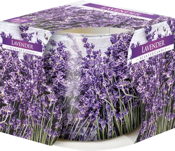 Lumânare parfumată Bispol Aura - Lavanda, 100 g
