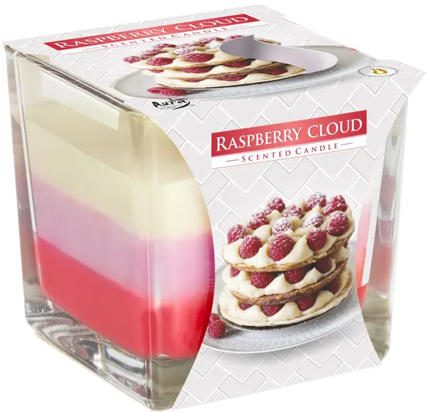 Lumânare parfumată Bispol Aura - Raspberry Cloud, 170 g