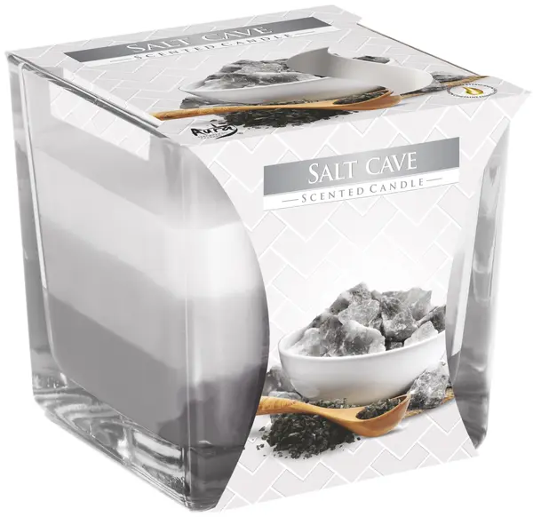 Lumânare parfumată Bispol Aura - Salt Cave, 170 g