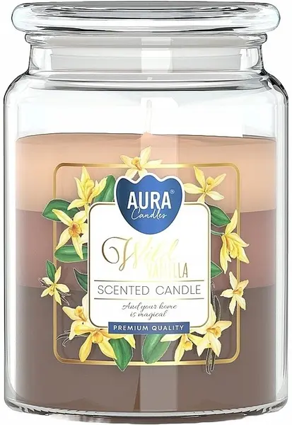 Lumânare parfumată Bispol Aura - Wild Vanilla, 500 g