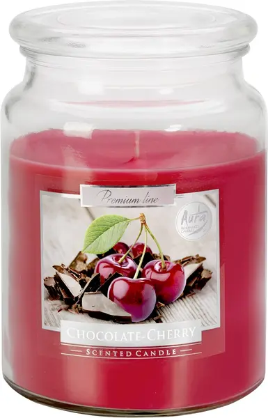 Lumânare parfumată Bispol Premium - Ciocolată și cireșe, 500 g