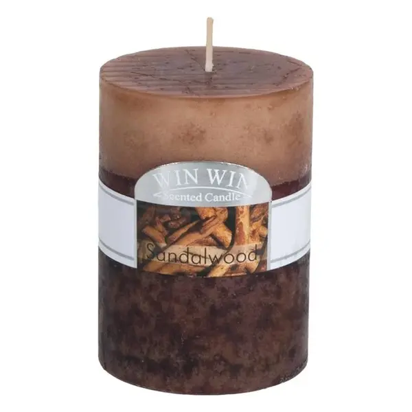 Lumanare parfumata cu aroma de lemn de santal, 6,8x9,5 cm