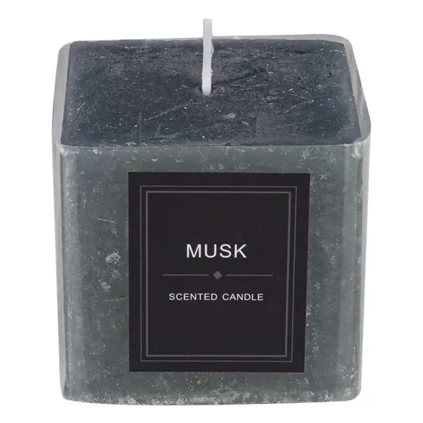 Lumanare parfumata cu aroma proaspata de mosc, 7,5x7,5x7,5 cm