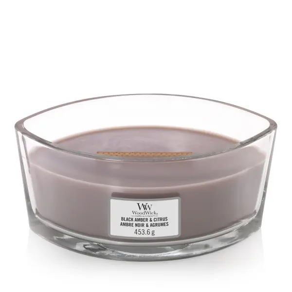 Lumanare parfumata - Ellipse - Black Amber and Citrus | WoodWick