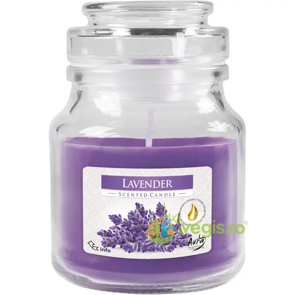 Lumanare Parfumata in Borcan cu Capac Aroma de Lavanda