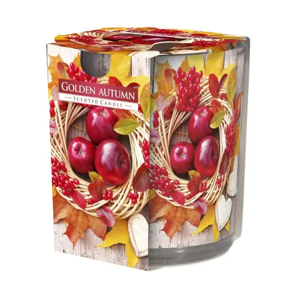 Lumanare Parfumata in Pahar Imprimat, Golden Autumn, 22 Ore
