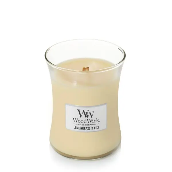Lumanare parfumata - Medium Jar - Lemongrass and Lily | WoodWick