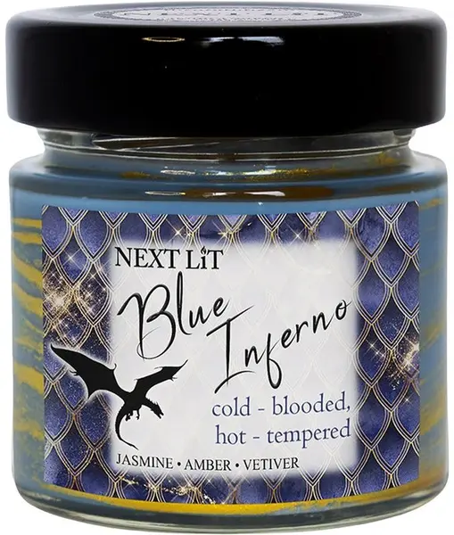 Lumânare parfumată Next Lit Dragon Fire - Blue Inferno, 100 g