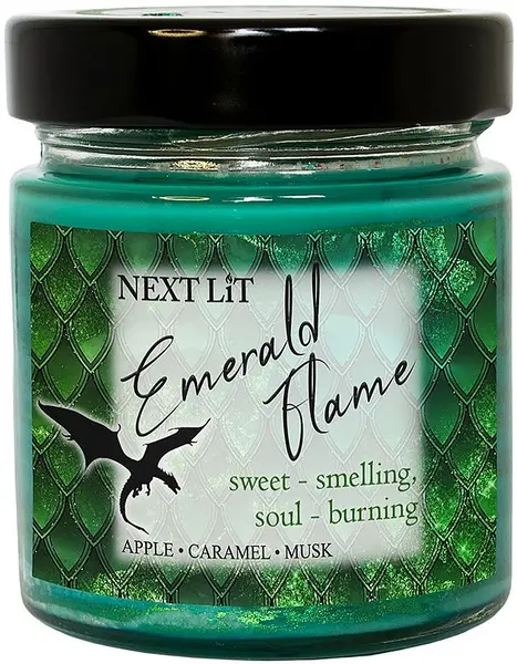 Lumânare parfumată Next Lit Dragon Fire - Emerald Flame, 180 g