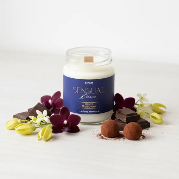 Lumânare parfumată Sensual Dance - orhidee neagră, ciocolată amară, trufe, ylang