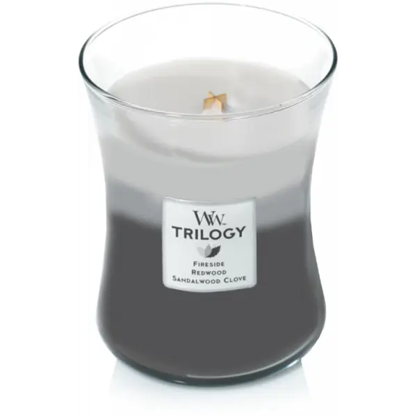 Lumanare parfumata - Trilogy Warm Woods, Medium Jar | WoodWick