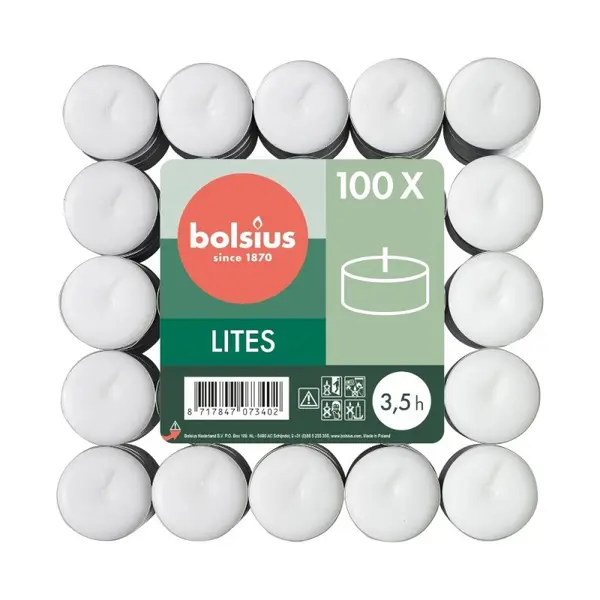 Lumanare Pastila Bolsius, 3.5 Ore, 100 Bucati