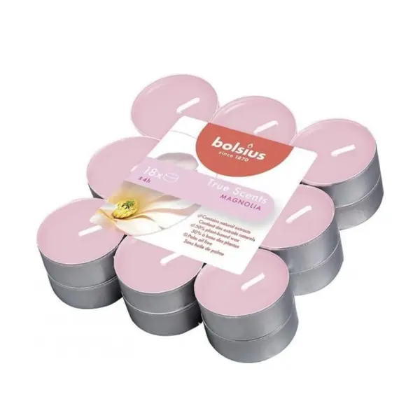 Lumanare Pastila Bolsius, Magnolie, Timp de Ardere 4 Ore, 18 Bucati