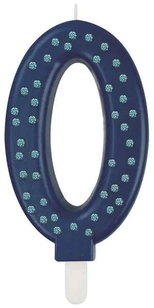 Lumanare pentru tort - Number 0 - Blue | Legami