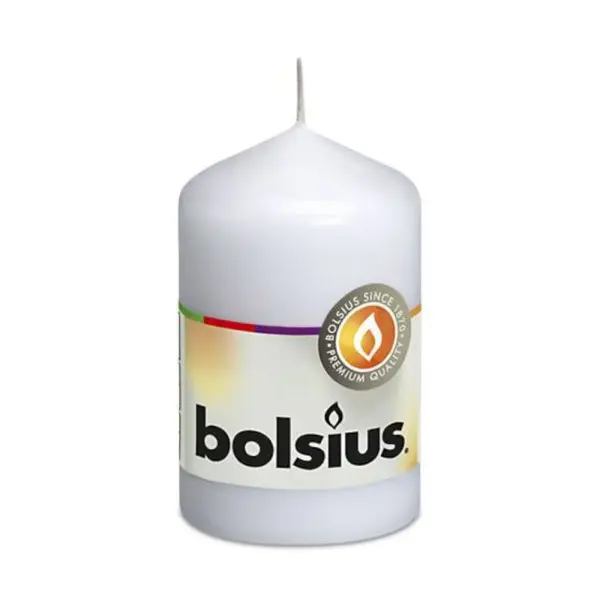 Lumanare Stalp 80 x 48 mm Diametru Bolsius - Alb