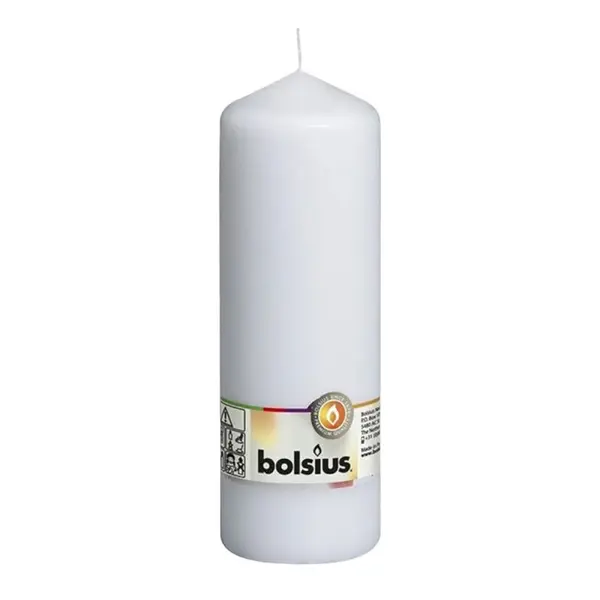 Lumanare Stalp Alba, 200 x 68 mm, Bolsius
