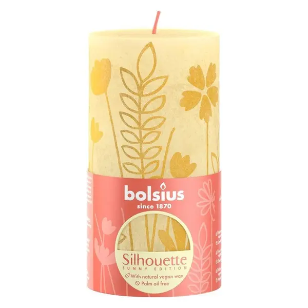 Lumanare Stalp Bolsius, Galben, 130 x 68 mm
