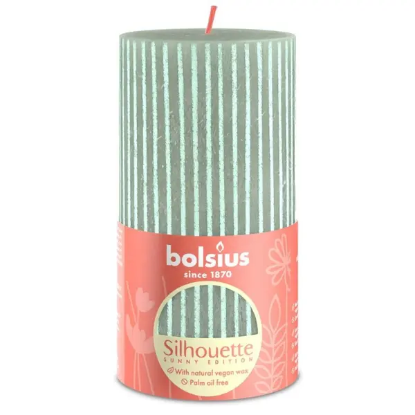Lumanare Stalp Bolsius, Verde, 130 x 68 mm