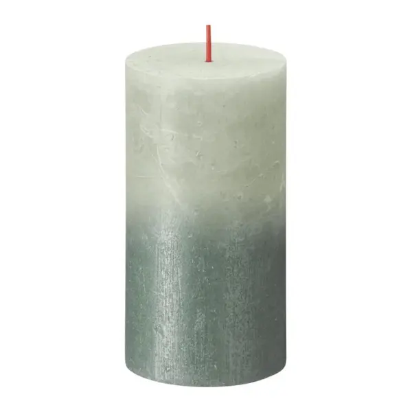 Lumanare Stalp Bolsius, Verde / Albastru, 130 x 68 mm