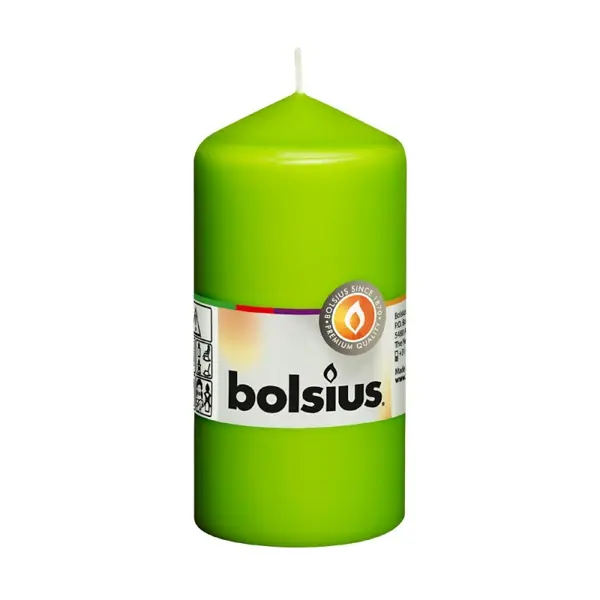 Lumanare Stalp Bolsius, Verde Lemon, 120 x 58 mm