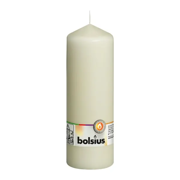 Lumanare Stalp Crem, 200 x 68 mm, Bolsius