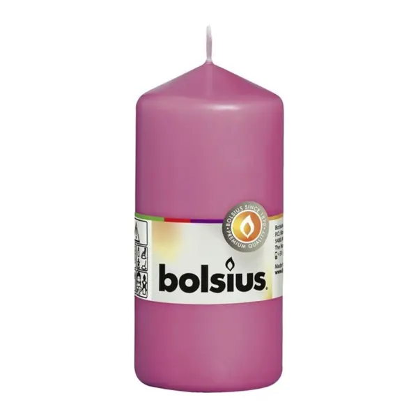 Lumanare Stalp, Roz, 120 x 58 mm, Bolsius