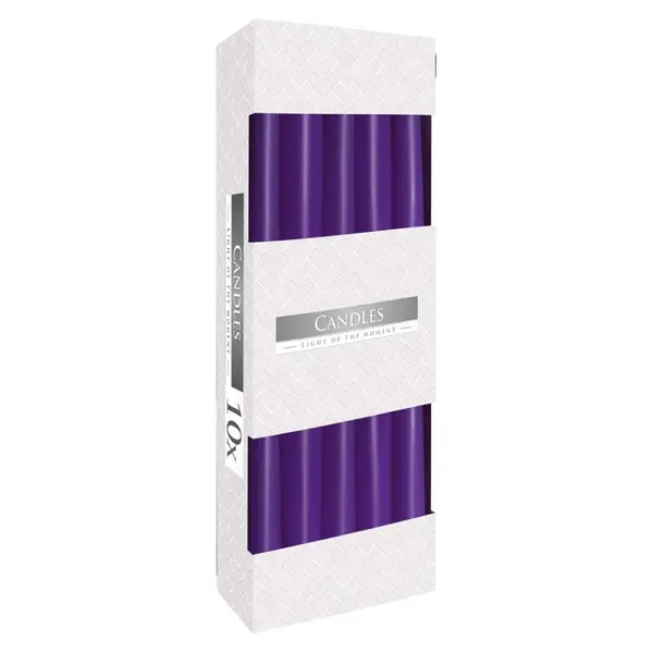 Lumanari Conice Bispol Violet, 10 Buc
