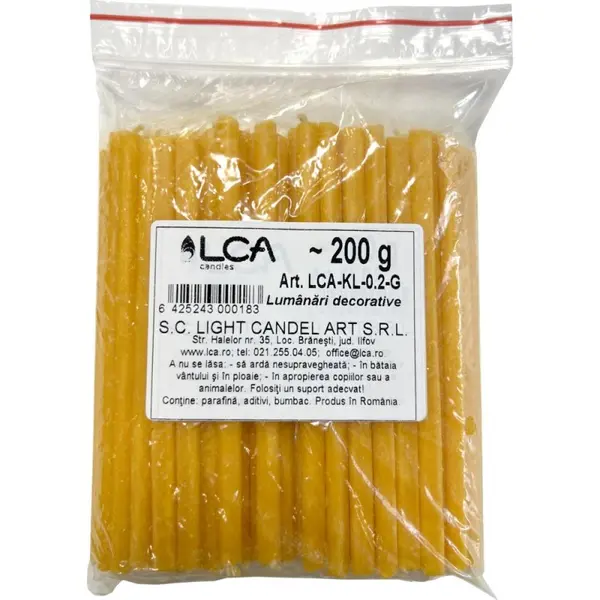 Lumanari Decorative Galben, 200 g