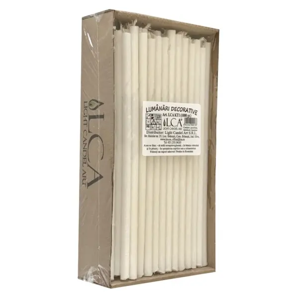 Lumanari Menaj Albe, Cilindrice, 1000 g