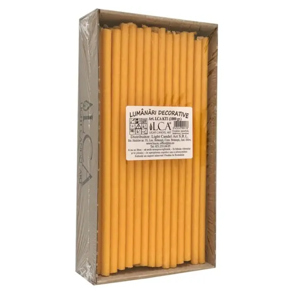 Lumanari Menaj Portocalii, Cilindrice, 1000 g