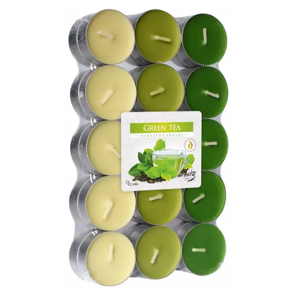 Lumanari Pastila, 4 Ore, Ceai Verde, 30 Bucati