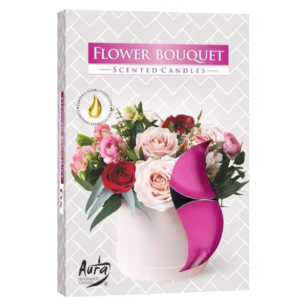 Lumanari Pastila, Buchet de Flori, 4 Ore, 6 Bucati