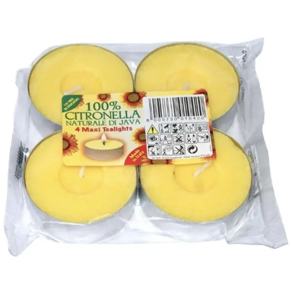 Lumanari Pastila Maxi Citronella, 4 Bucati