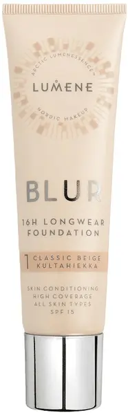 Lumene Blur Fond de ten, SPF15, 1 Classic Beige, 30 ml