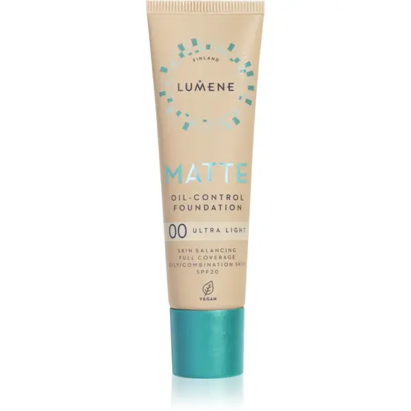 Lumene Matte Oil-Control machiaj cu efect matifiant SPF 20 culoare 00 Ultra Light 30 ml