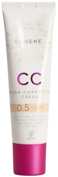 Lumene Vegan CC Cremă 7 în 1, 0.5 Light, SPF20, 30 ml
