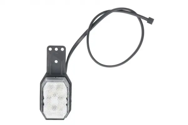 Lumina clarificare stanga; FLEXIPOINT, rosu alb, LED, inaltime 65mm; latime 44mm; adancime 28mm, in relief, lungime cablu 500mm, cu cuier, 12V (FLEXIPOINT)