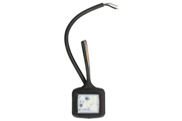 Lumina clarificare stanga, forma: dreptunghiular, rosu alb, LED, in relief, lungime cablu 200mm, cu cuier, 12 24V