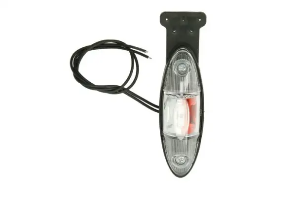 Lumina clarificare stanga, portocaliu rosu alb, LED, inaltime 120mm; latime 42mm; adancime 38mm, in relief, lungime cablu 350mm, cu cuier, 12 24V (drept in relief)