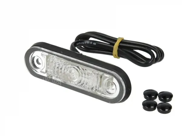Lumina delimitare stanga dreapta, alb, LED, inaltime 25,9mm; latime 79mm lungime cablu 500mm, 12 24V