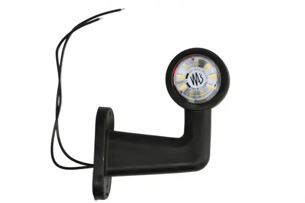 Lumina delimitare stanga, negru alb, LED lungime cablu 230mm, pe bratul mediu-lung, 12 24V