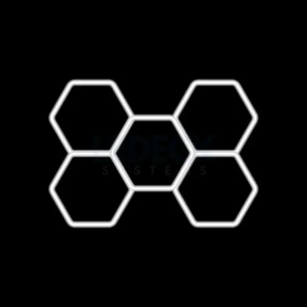Lumina LED Hexagonala - 5 Module 164x235CM - Garaj, Dormitor, Camera Gaming, Spatii Private