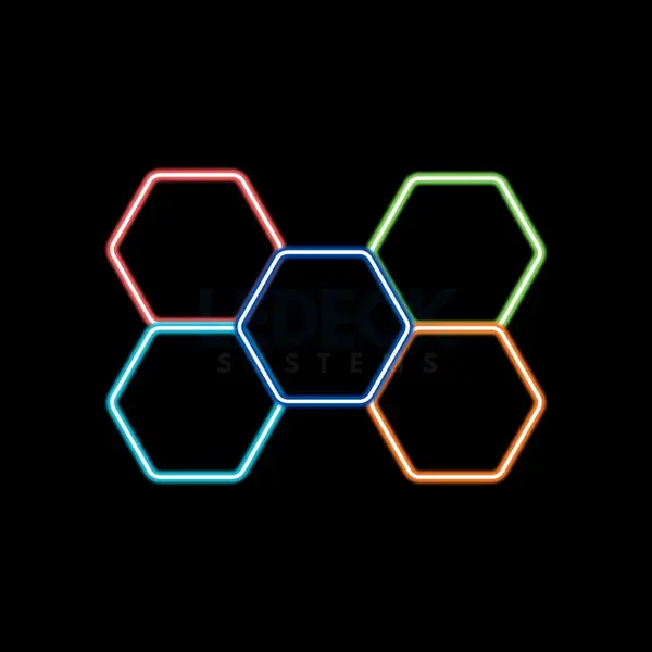 Lumina LED RGB Hexagonala Profesionala Alunminiu - 5 Module 244x170CM 192W, Echivalent 1600W, Garaj, Salon, Atelier