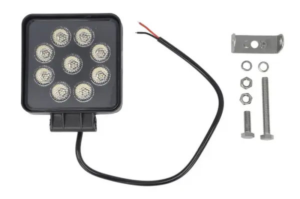 Lumina lucru (LED, 12 24 30V, 22W, 1800lm, numar diode: 9x3W, inaltime: 109mm, latime: 109mm, adancime: 50mm, lungime cablu: 0,45m, lumina dispersata)